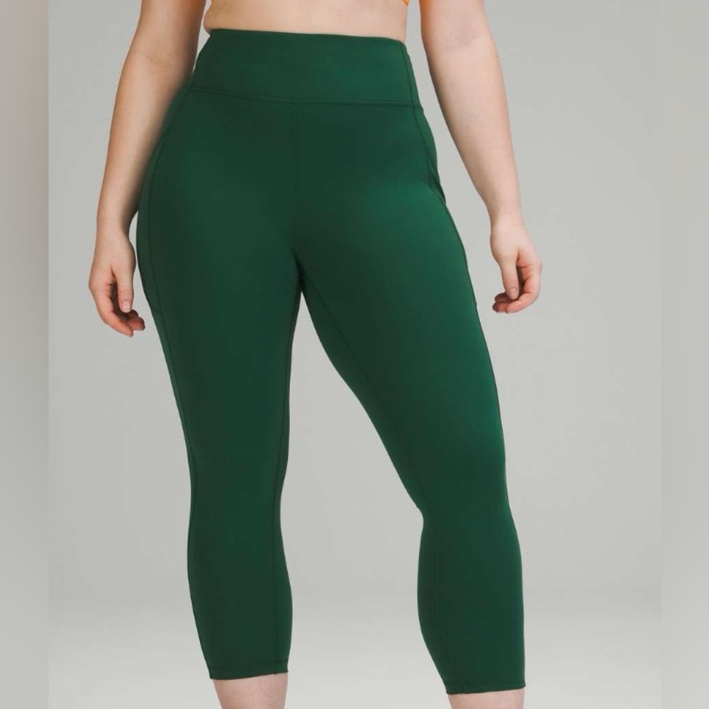 Lululemon Invigorate High-Rise Crop 23" in Everglade Green